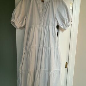 White Puff Sleeve Dress